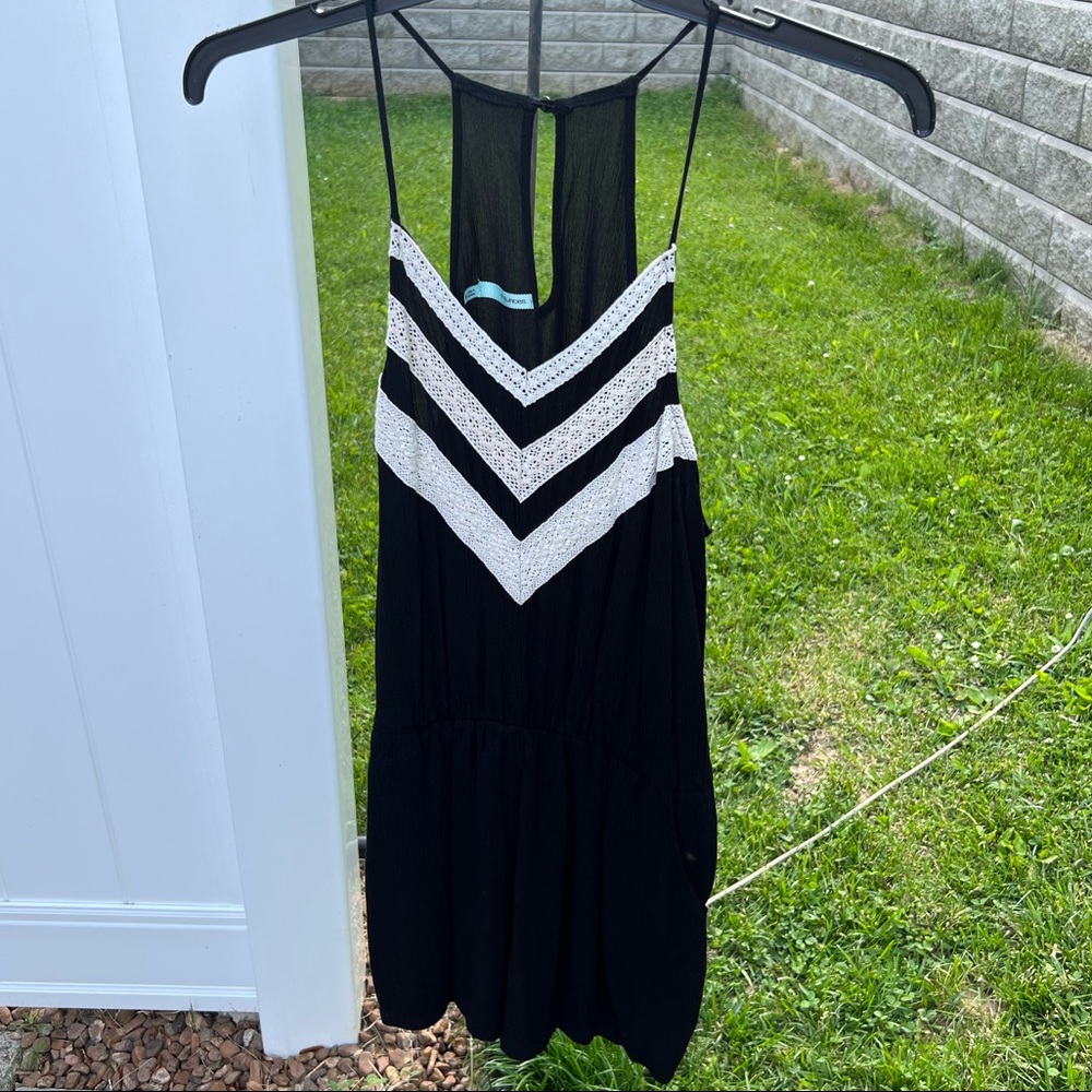 Maurices Black Romper With Pockets Sz M